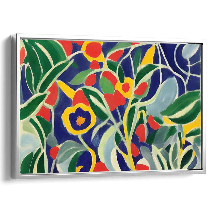 Botanical Reverie Burst: A Vivid Botanical Celebration Canvas Art Print