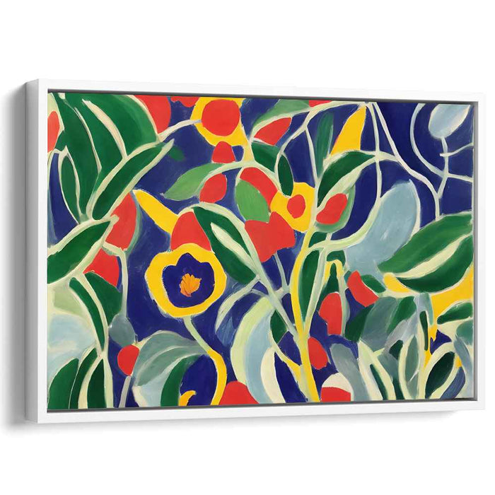 Botanical Reverie Burst: A Vivid Botanical Celebration Canvas Art Print