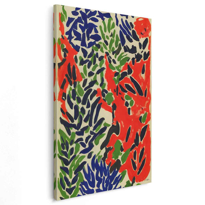 Organic Spectrum Dance: Abstract Colorful Organic Forms Canvas Art Print