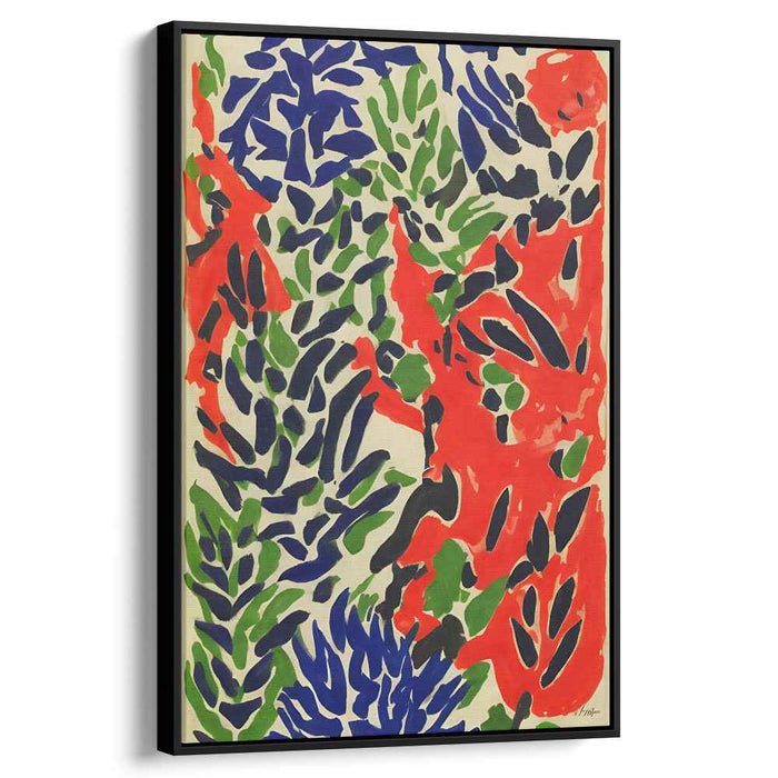 Organic Spectrum Dance: Abstract Colorful Organic Forms Canvas Art Print