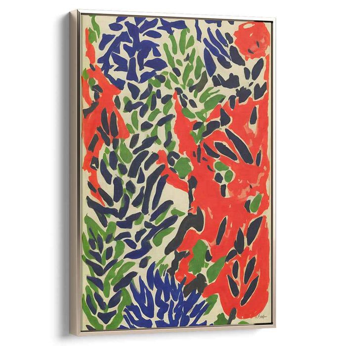 Organic Spectrum Dance: Abstract Colorful Organic Forms Canvas Art Print