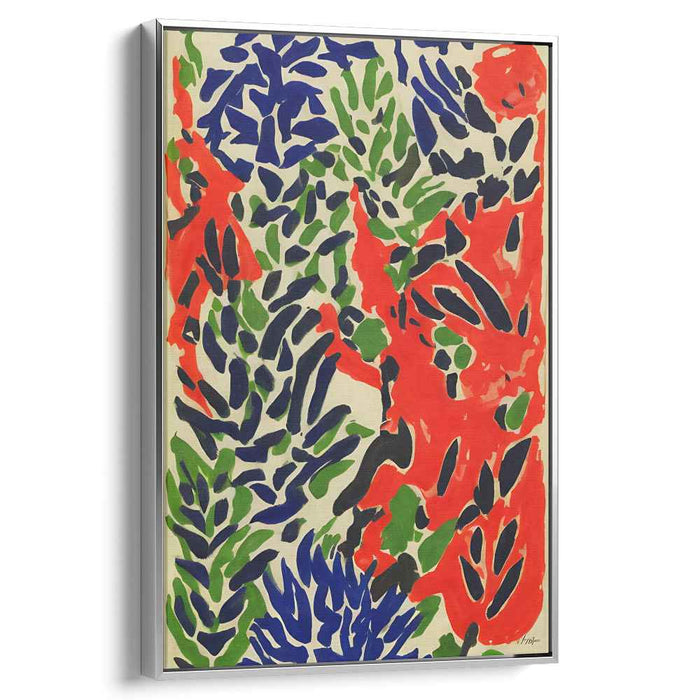 Organic Spectrum Dance: Abstract Colorful Organic Forms Canvas Art Print