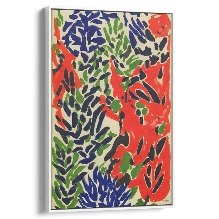 Organic Spectrum Dance: Abstract Colorful Organic Forms Canvas Art Print