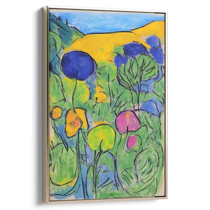 Bold Brush Reflections: Fauvist-Inspired Landscape Canvas Art