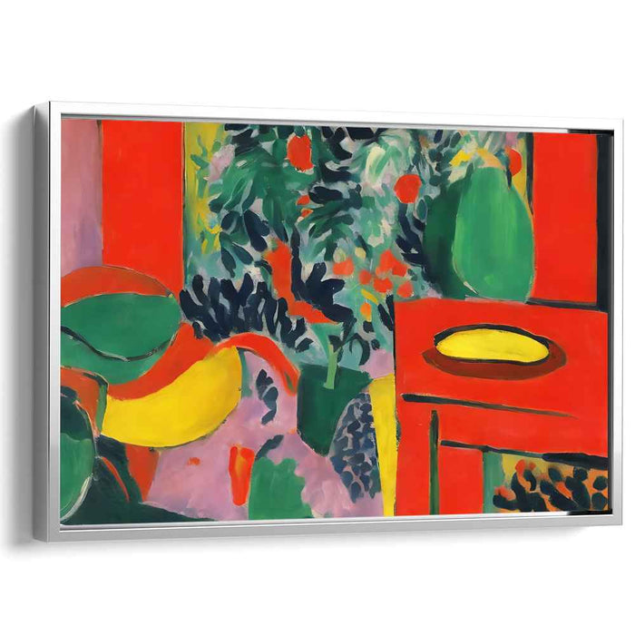 Vibrant Abode Echoes: Fauvist Inspired Colorful Interior Canvas Art Print