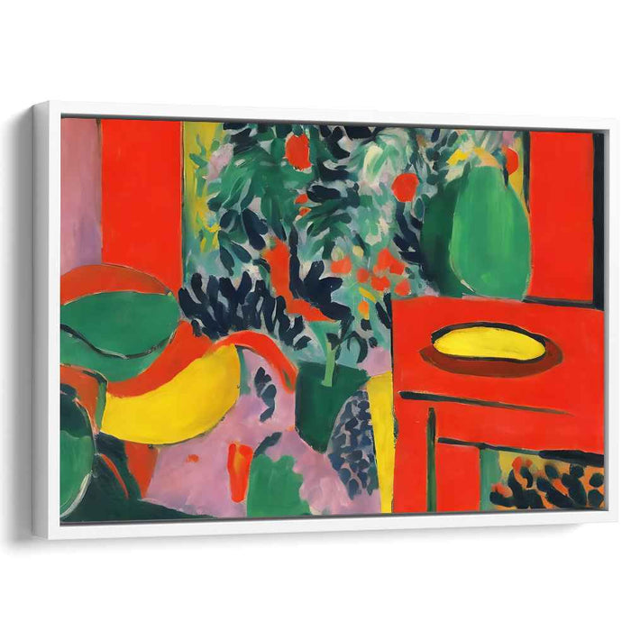 Vibrant Abode Echoes: Fauvist Inspired Colorful Interior Canvas Art Print