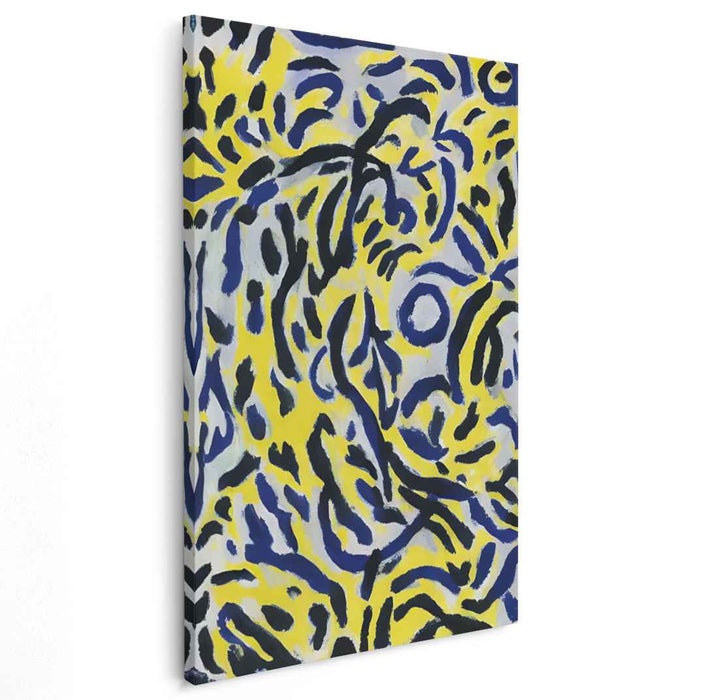 Colorful Emotive Brushstrokes: Vibrant Abstract Expressionist Canvas Art