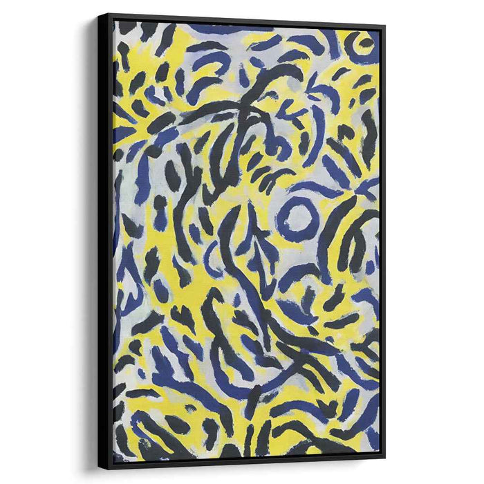 Colorful Emotive Brushstrokes: Vibrant Abstract Expressionist Canvas Art