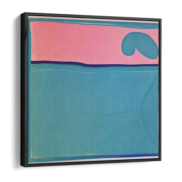 Wave Serenity: Minimalist Abstract Seascape Canvas Art Print