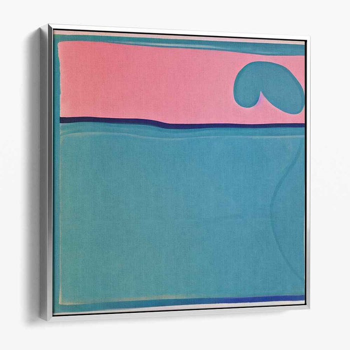 Wave Serenity: Minimalist Abstract Seascape Canvas Art Print