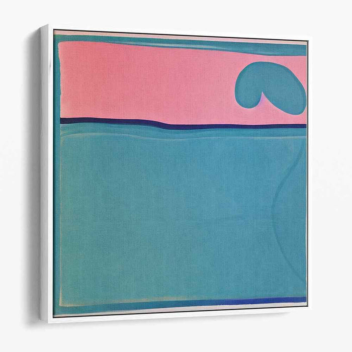 Wave Serenity: Minimalist Abstract Seascape Canvas Art Print