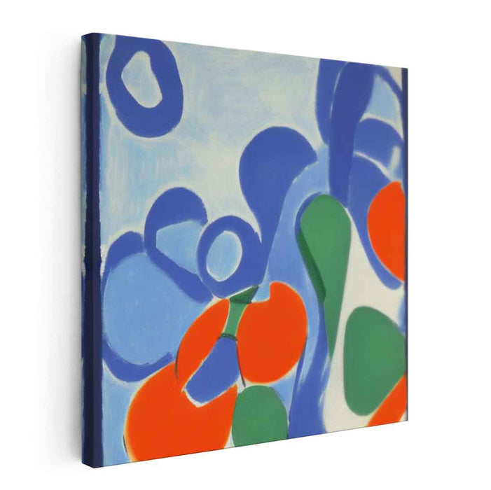 Eternal Dance of Color: Modernist Blue and Orange Harmony Canvas Art Print