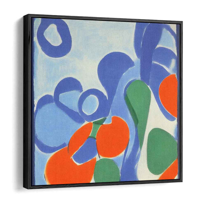 Eternal Dance of Color: Modernist Blue and Orange Harmony Canvas Art Print