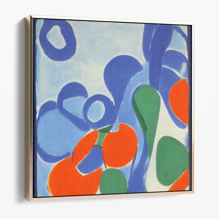 Eternal Dance of Color: Modernist Blue and Orange Harmony Canvas Art Print