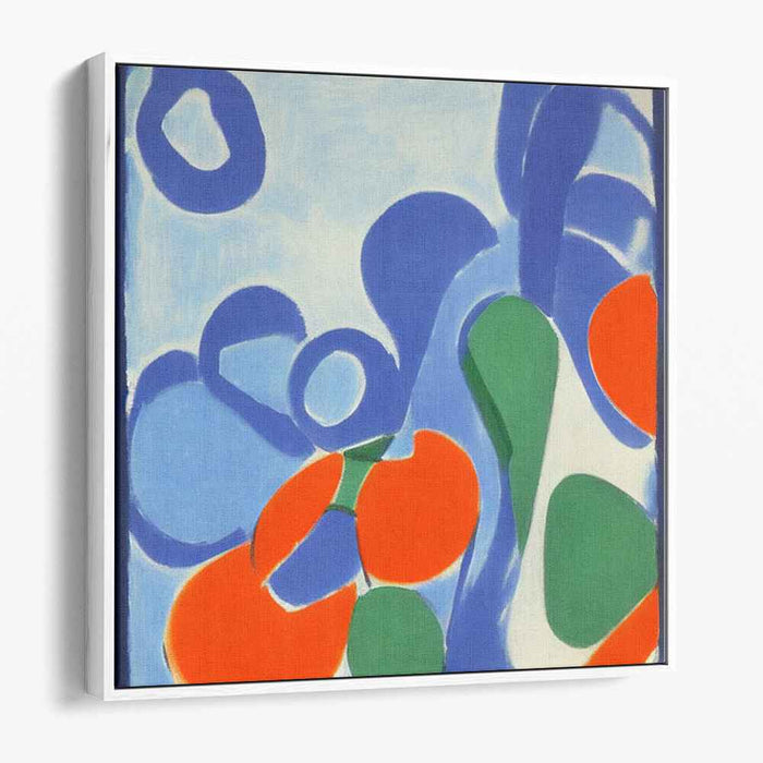 Eternal Dance of Color: Modernist Blue and Orange Harmony Canvas Art Print