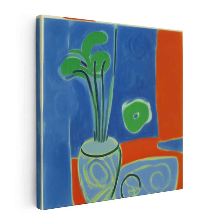 Vibrant Fauvist Vase: Bold and Expressive Still Life Canvas Art