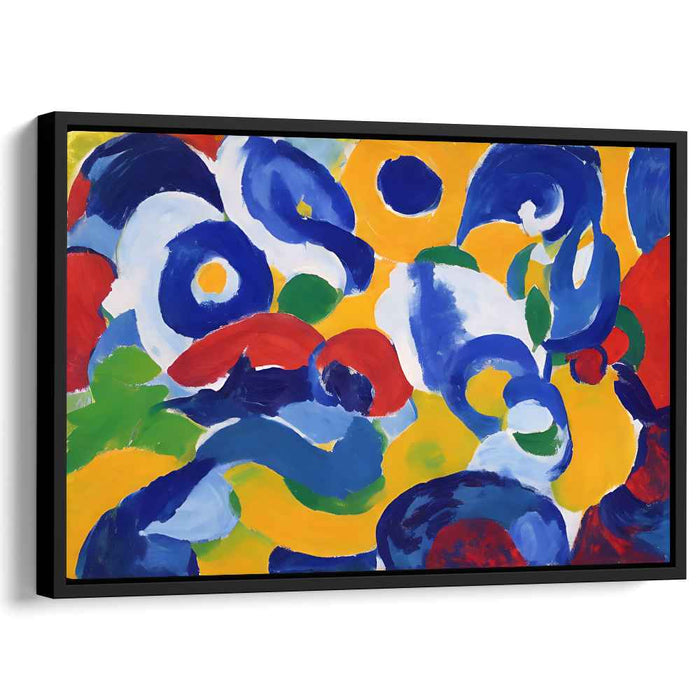 Rhythmic Abstract Echoes: Dynamic Modernist Canvas Art