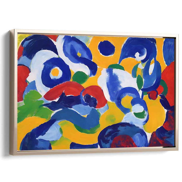 Rhythmic Abstract Echoes: Dynamic Modernist Canvas Art