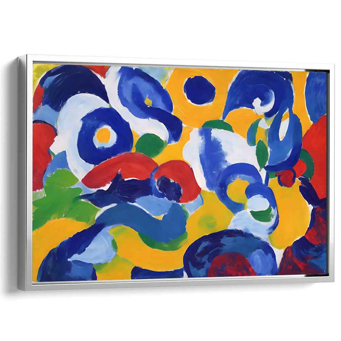 Rhythmic Abstract Echoes: Dynamic Modernist Canvas Art