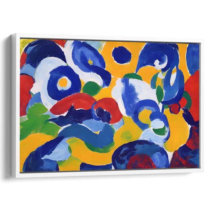 Rhythmic Abstract Echoes: Dynamic Modernist Canvas Art