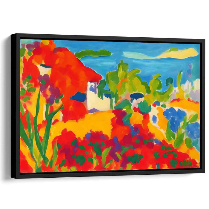 Lush Leaf Melodies: Fauvist Landscape with Bold Hues Canvas Art Print