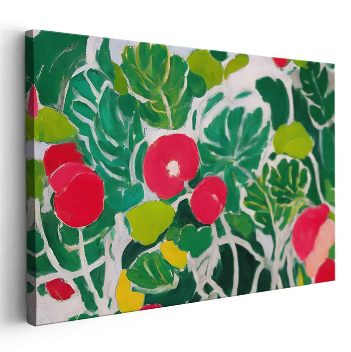 Garden Flourish: Bold Botanical Canvas Art Print