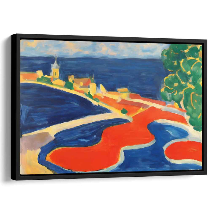 Coastal Gusts: Coastal Vibrance in Expressionist Style Canvas Art