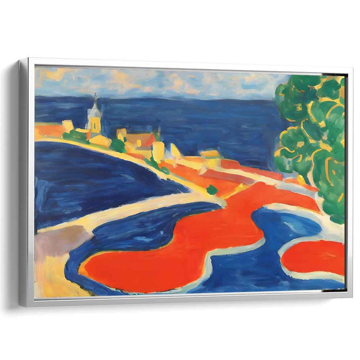 Coastal Gusts: Coastal Vibrance in Expressionist Style Canvas Art