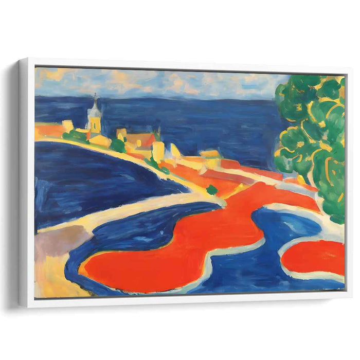 Coastal Gusts: Coastal Vibrance in Expressionist Style Canvas Art
