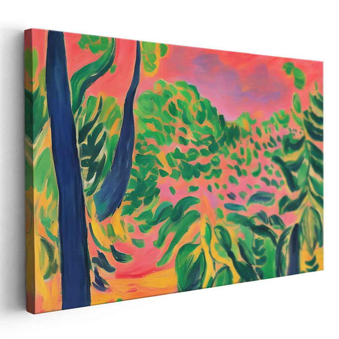 Nature's Colorful Path: A Vivid Journey Through Nature Canvas Art