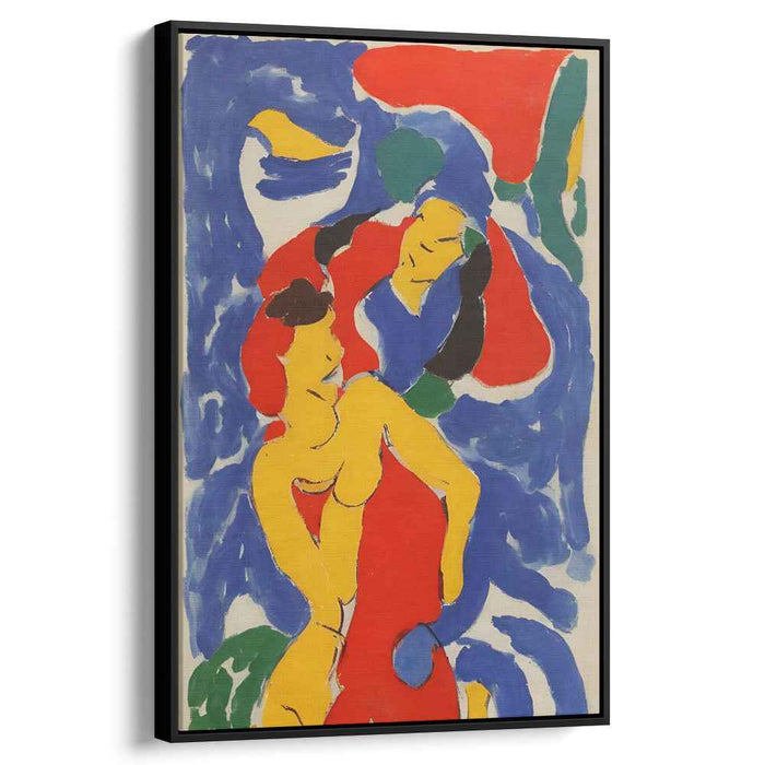 Joyful Embrace: Fauvist-Inspired Colorful Dance Canvas Art Print