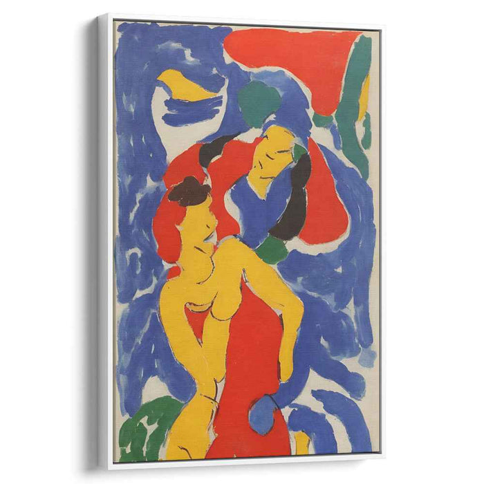Joyful Embrace: Fauvist-Inspired Colorful Dance Canvas Art Print