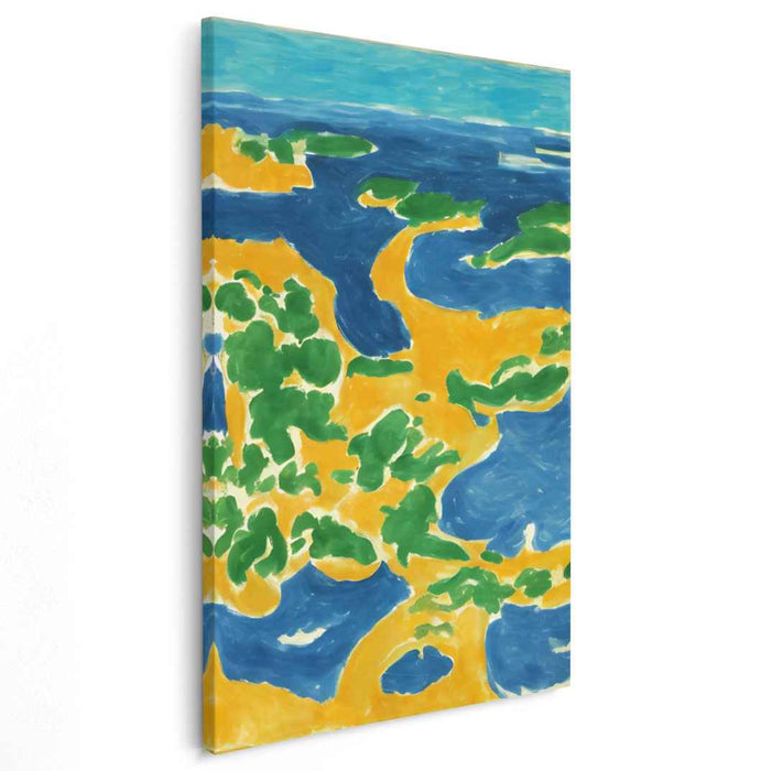 Abstract Cartography: Bold Landscapes in Blue, Green, and Gold