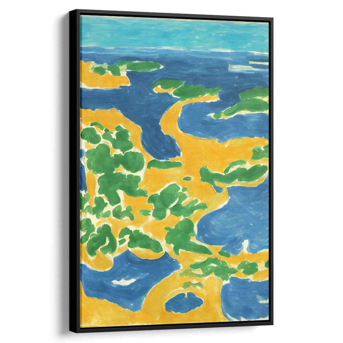 Abstract Cartography: Bold Landscapes in Blue, Green, and Gold