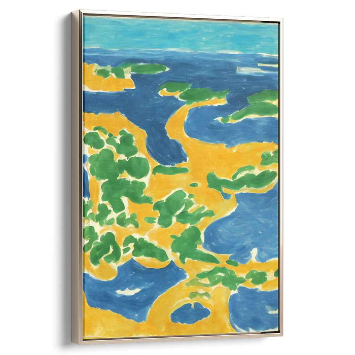 Abstract Cartography: Bold Landscapes in Blue, Green, and Gold