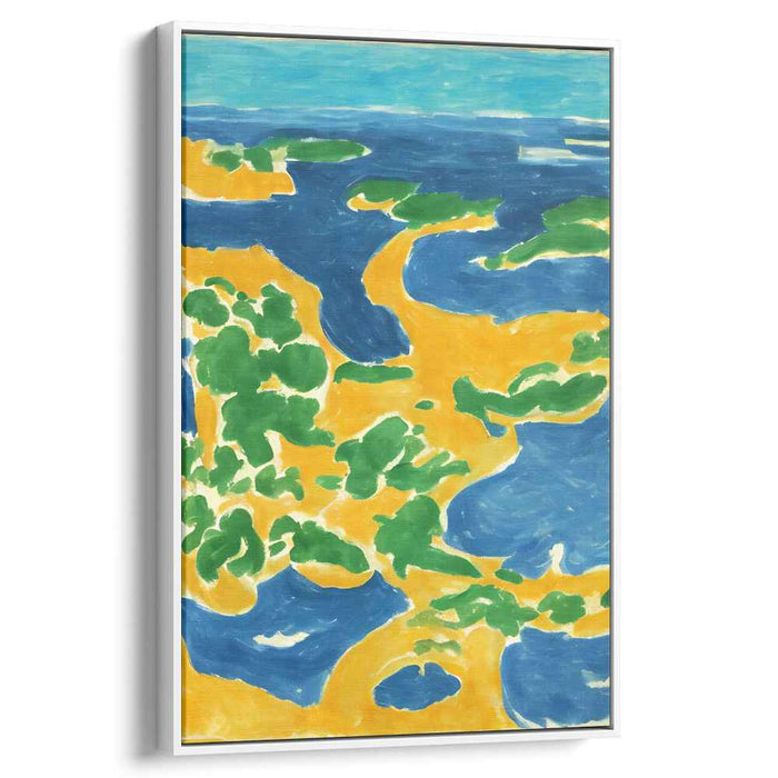 Abstract Cartography: Bold Landscapes in Blue, Green, and Gold