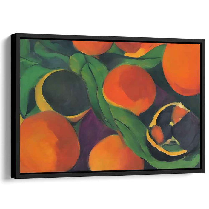 Whimsical Tangerine Dream Dance: Vibrant Fauvist Orange Canvas Art Print