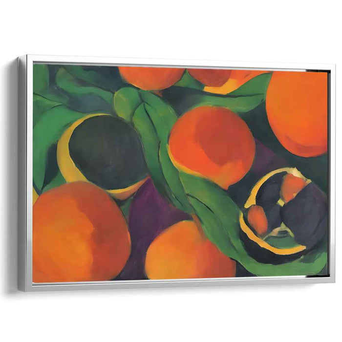 Whimsical Tangerine Dream Dance: Vibrant Fauvist Orange Canvas Art Print