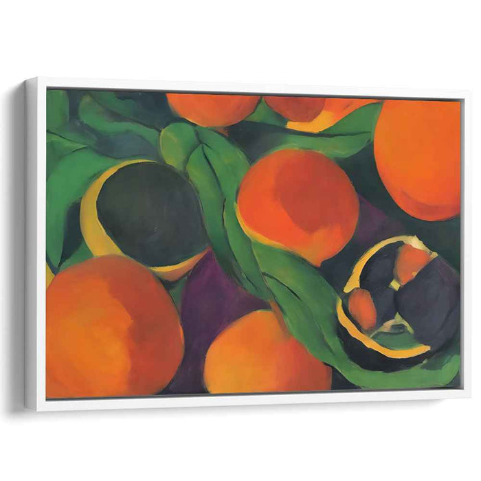 Whimsical Tangerine Dream Dance: Vibrant Fauvist Orange Canvas Art Print