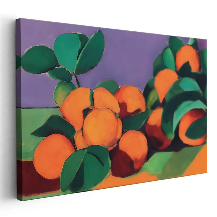Tangerine Dream State: Post-Impressionist Orange Canvas Art Print