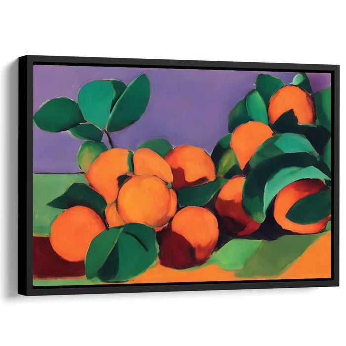 Tangerine Dream State: Post-Impressionist Orange Canvas Art Print