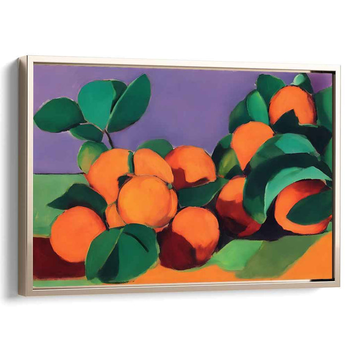 Tangerine Dream State: Post-Impressionist Orange Canvas Art Print