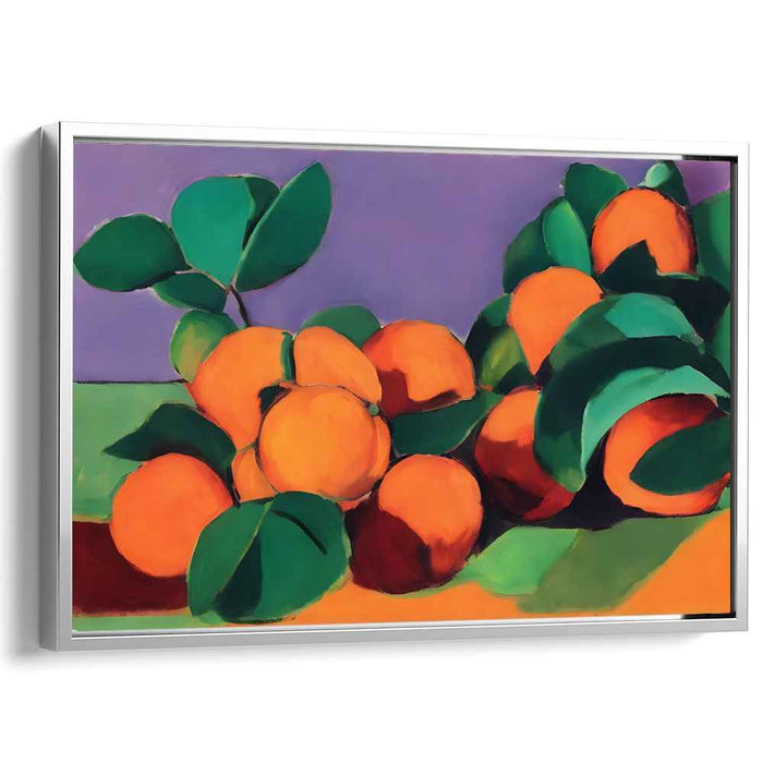 Tangerine Dream State: Post-Impressionist Orange Canvas Art Print