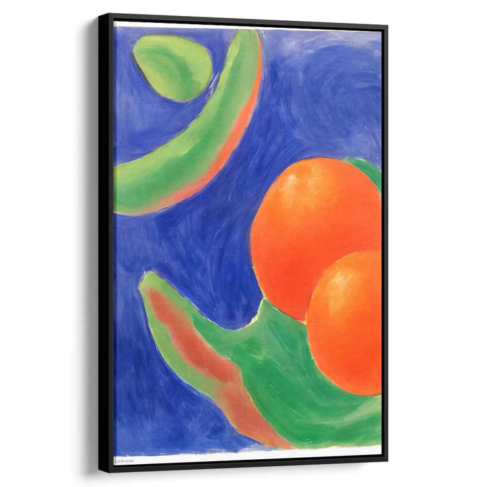 Electric Dreams Collide: Bold Blue and Orange Abstract Art
