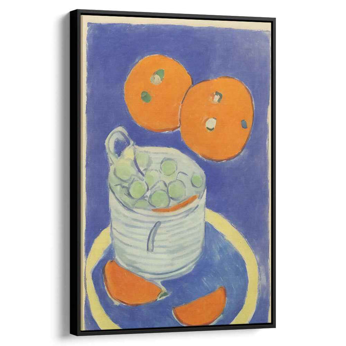 Vibrant Still Life with Oranges and Grapes: Fauvist Inspired Canvas Art Print