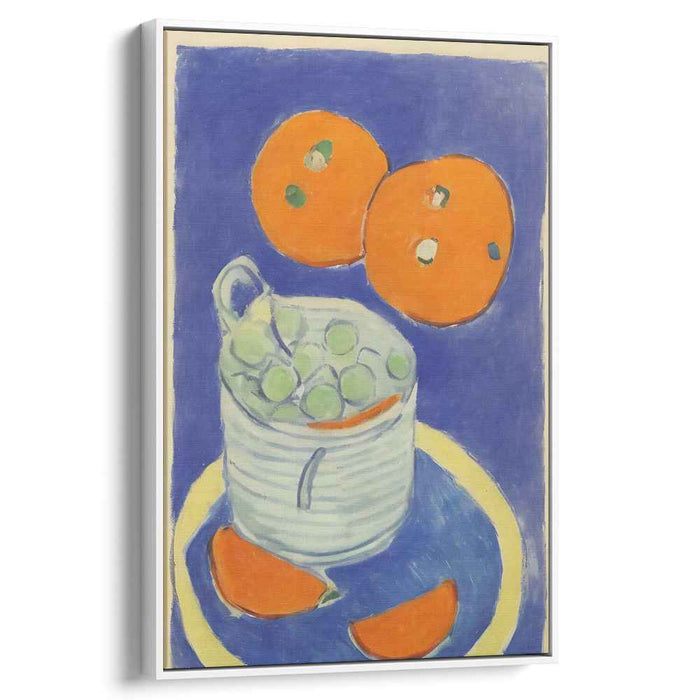 Vibrant Still Life with Oranges and Grapes: Fauvist Inspired Canvas Art Print