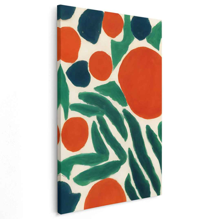 Organic Rhythms: Playful Dance of Shapes and Colors Canvas Art