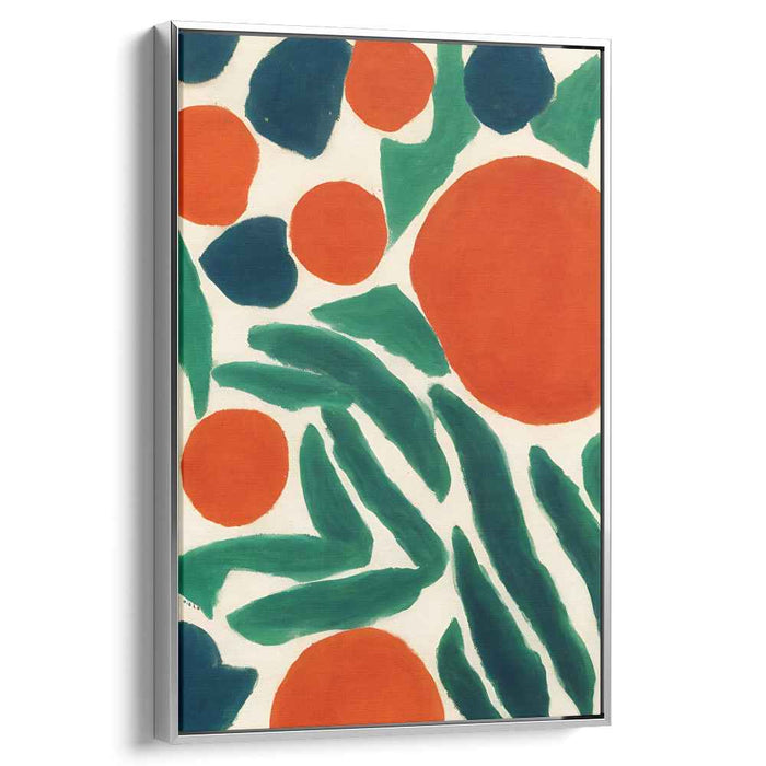Organic Rhythms: Playful Dance of Shapes and Colors Canvas Art