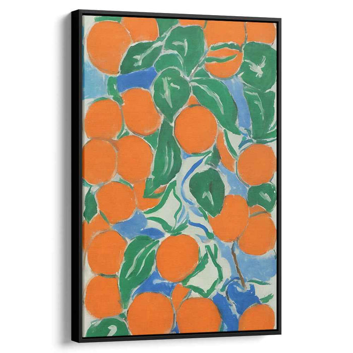 Tiger's Roar in Sunset Hues: Fauvist Inspired Vibrant Orange Canvas Art Print