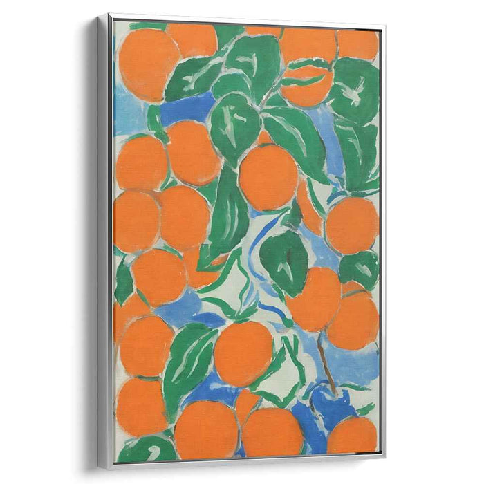 Tiger's Roar in Sunset Hues: Fauvist Inspired Vibrant Orange Canvas Art Print